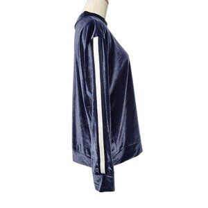 Xersion Track Suit Top Velour Navy Blue Size XL Athleisure